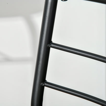 Modern Table Set with 2 Chairs for Dining Room, 3-Piece Space-Saving Furniture Set for Kitchen, Balcony, Restaurant or Bar, Brown and Black