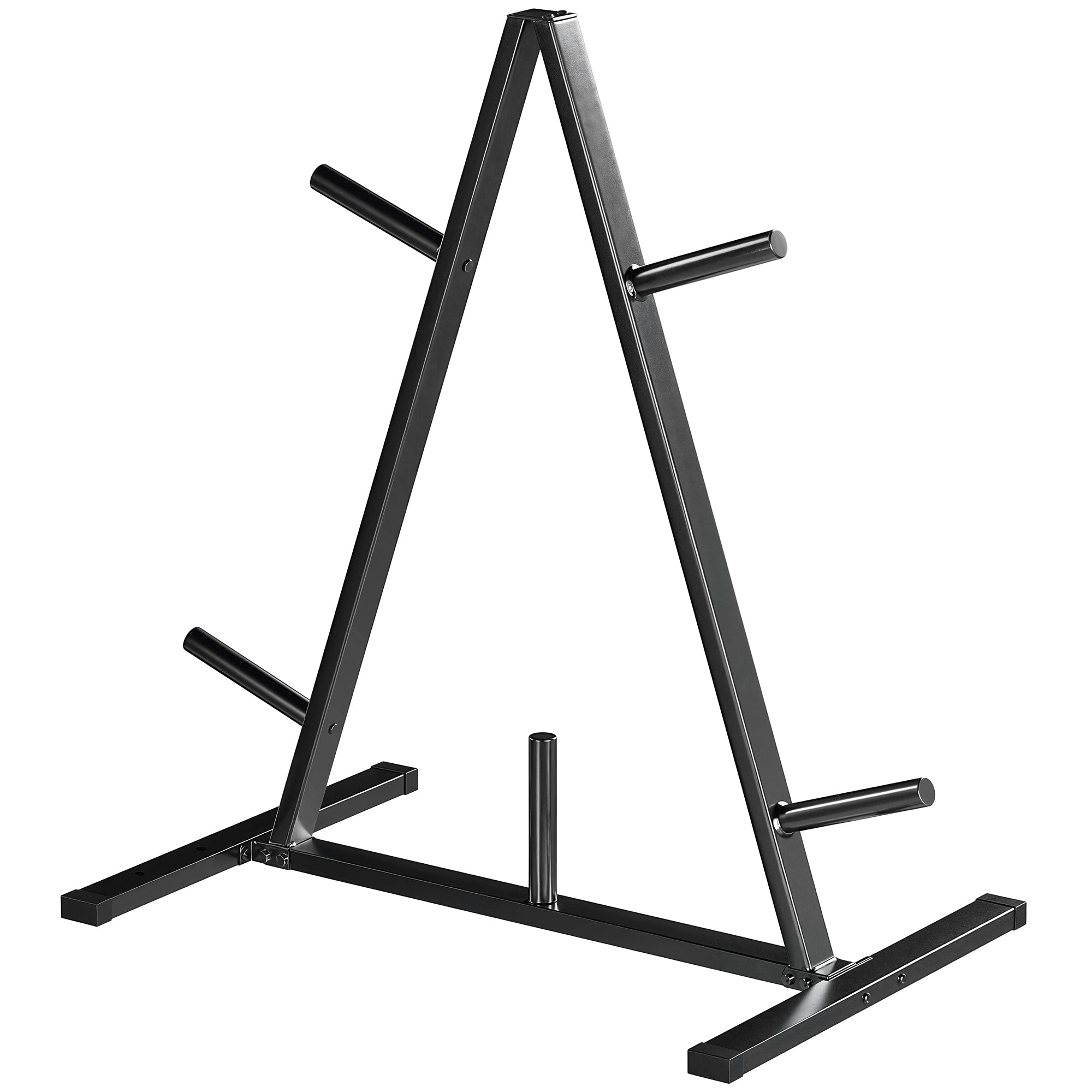 SPORTNOW Weight Plate Rack for 1 in (2.5 cm) Plates — 200 kg (441 lb) Capacity — Home Gym Storage