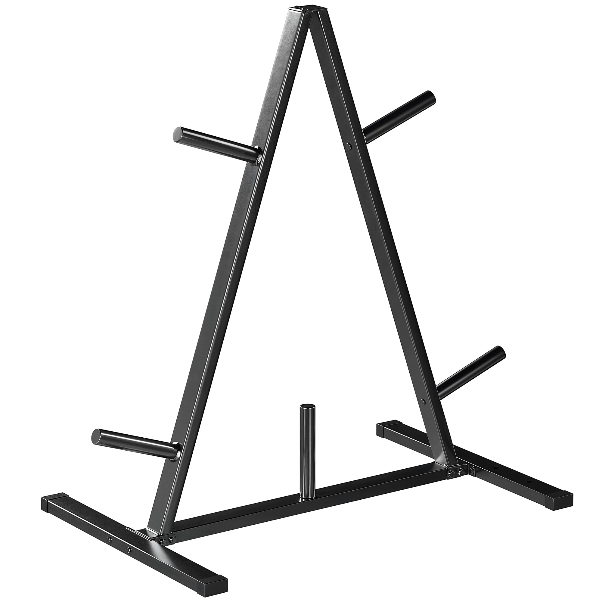 SPORTNOW Weight Plate Rack for 1 in (2.5 cm) Plates — 200 kg (441 lb) Capacity — Home Gym Storage