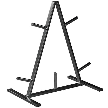 SPORTNOW Weight Plate Rack for 1 in (2.5 cm) Plates — 200 kg (441 lb) Capacity — Home Gym Storage
