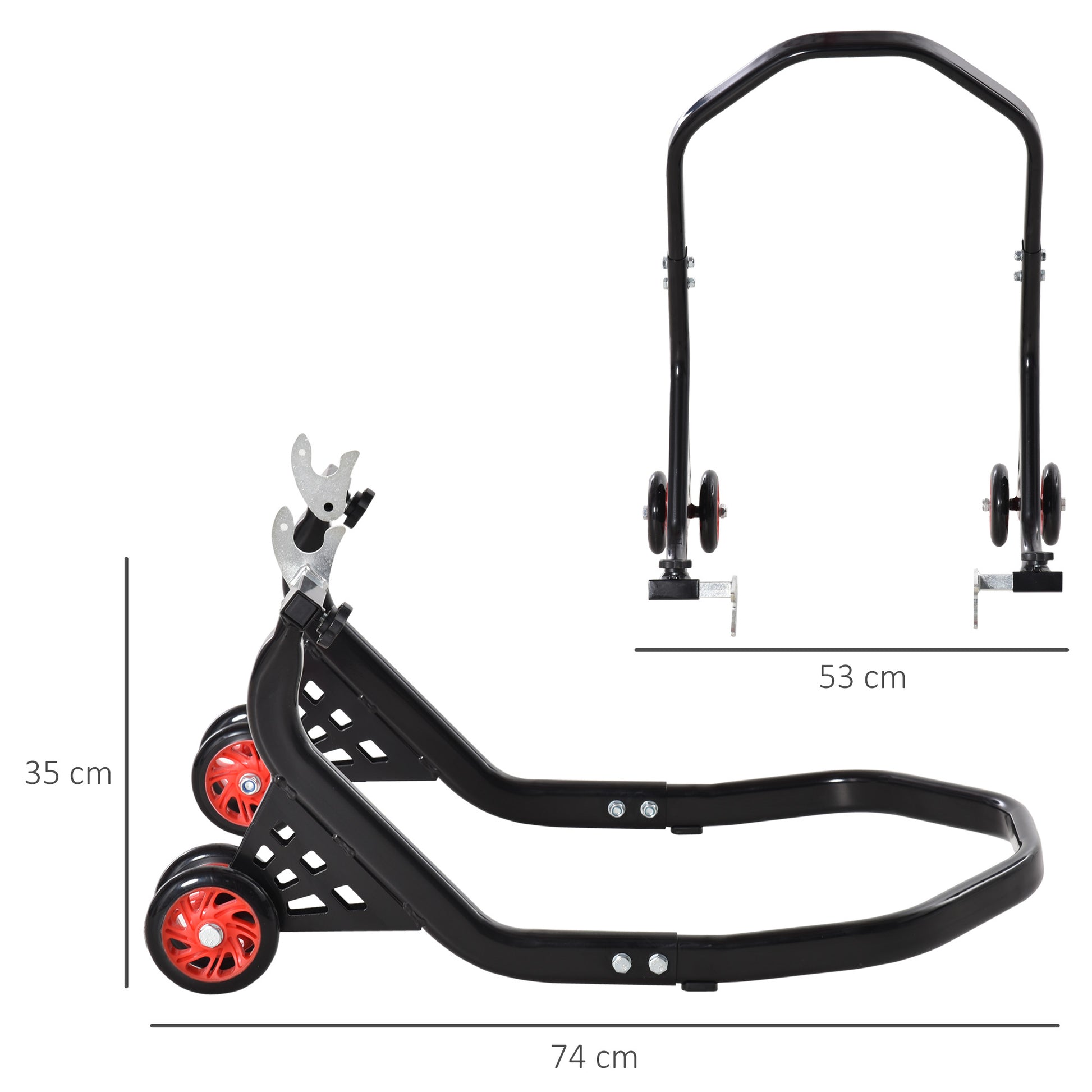 Universal and Adjustable Rear Motorcycle Stand Motorcycle Stand for Sports Bikes Up to 200kg Black