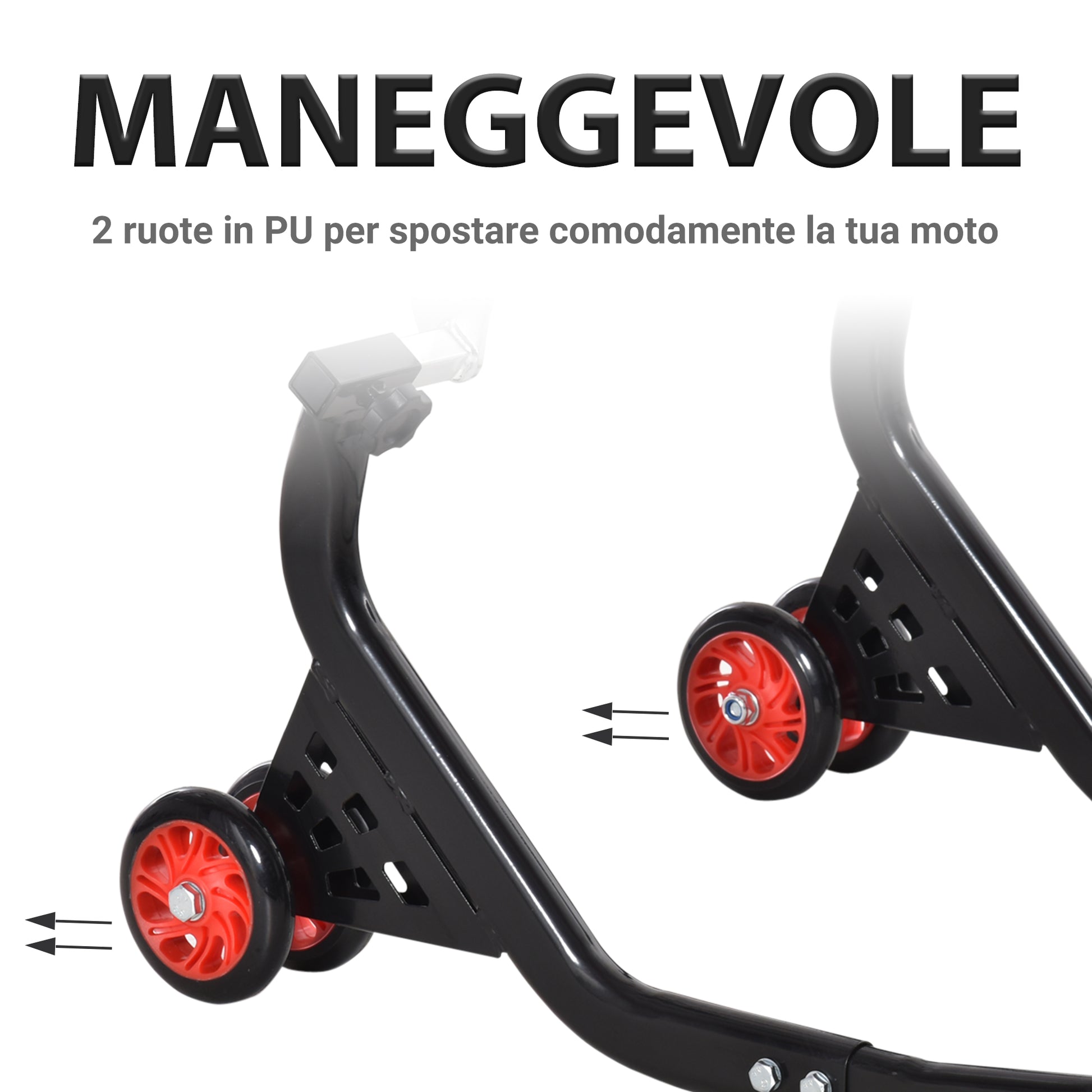 Universal and Adjustable Rear Motorcycle Stand Motorcycle Stand for Sports Bikes Up to 200kg Black