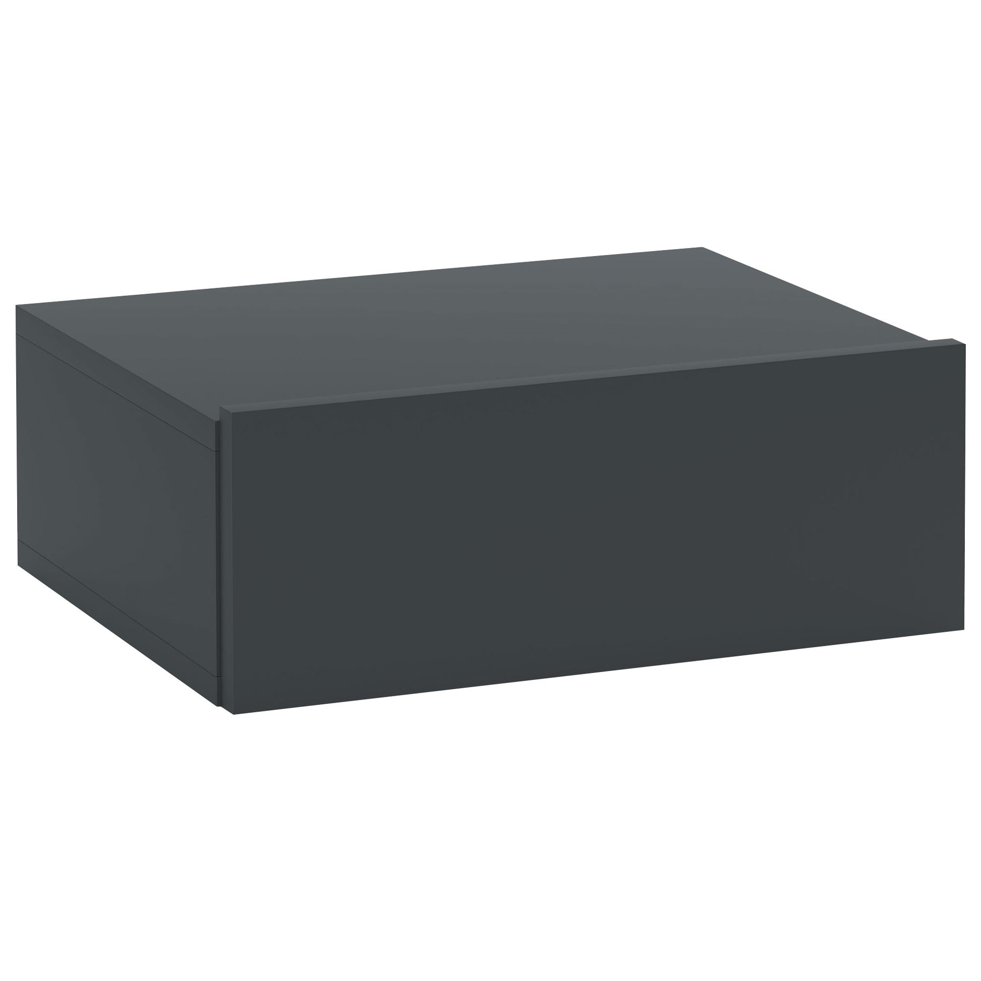 Suspended Bedside Table with Drawer, Bedroom Bedside Table in Particle Board, Modern Style, 40x30x15 cm, Black