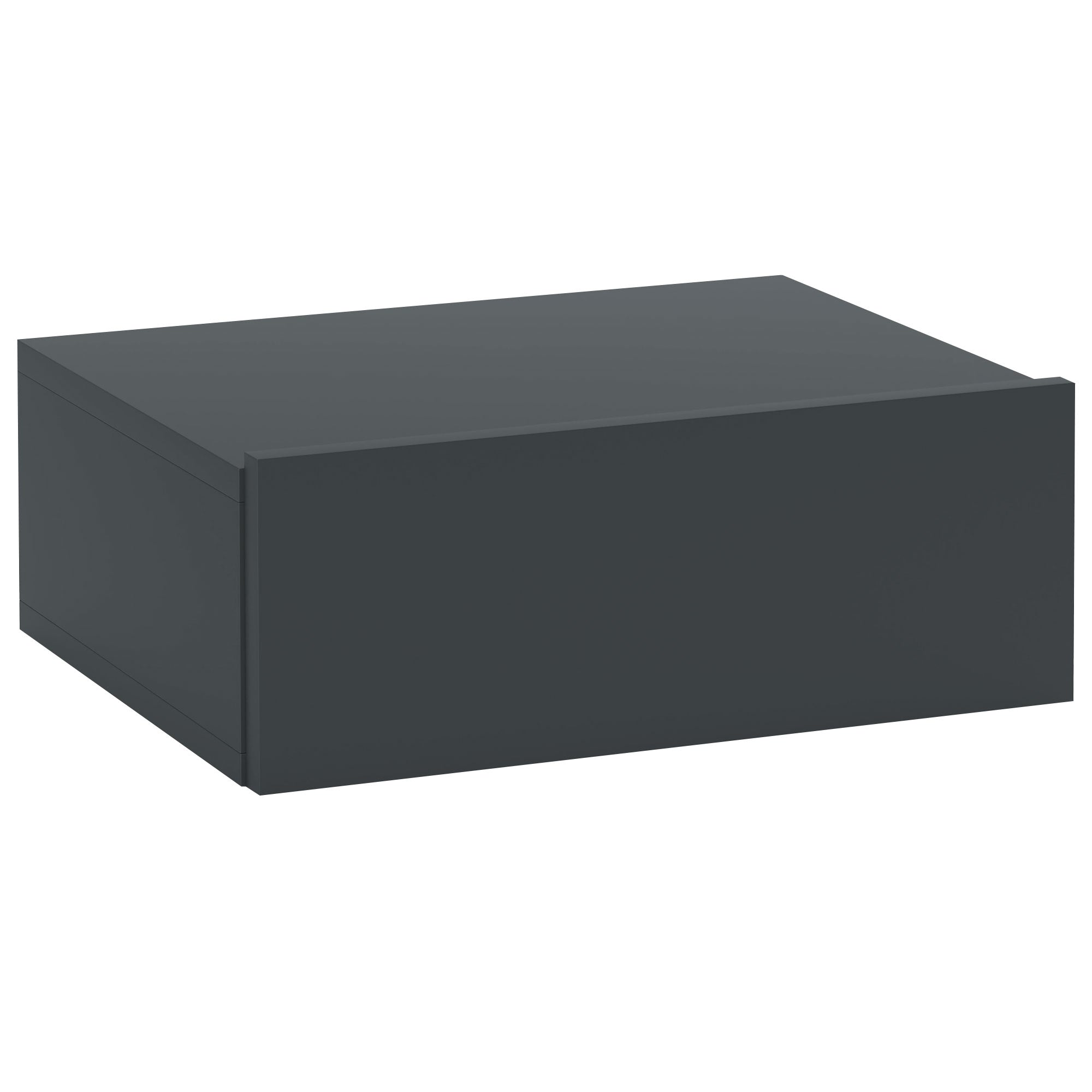 Suspended Bedside Table with Drawer, Bedroom Bedside Table in Particle Board, Modern Style, 40x30x15 cm, Black