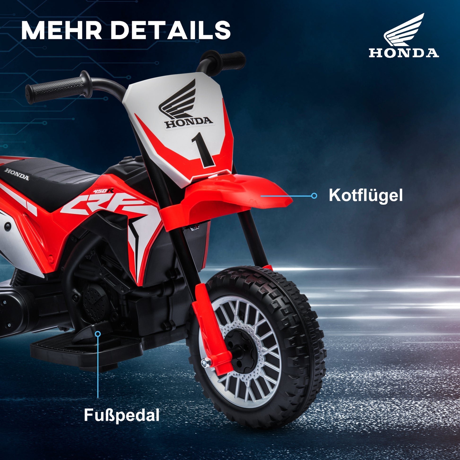 Electric Kids Motorcycle Electric Motorcycle with Horn, Start-up Music, Kids Electric Bike for Children aged 1.5-3 years Red