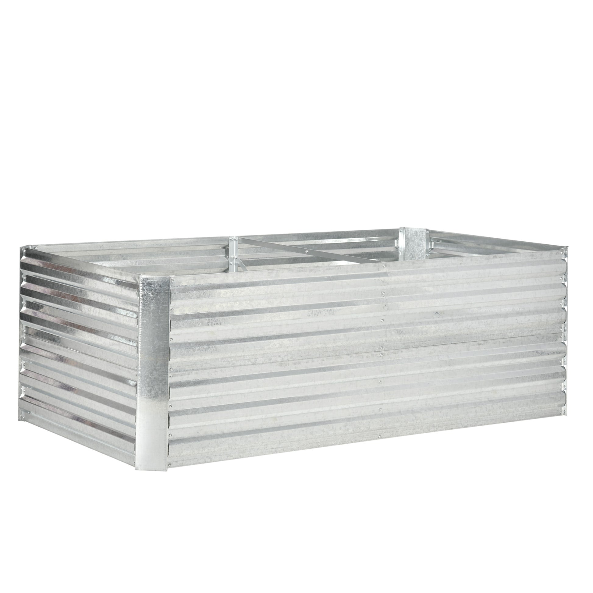 Raised Garden Bed made of Steel, Planting Bed Seedling Bed Flower Box stackable, Plant Box Plant Pot 180x90x60cm for Garden Balcony Terrace, Vegetable Patch for Flowers, Plants, Fruit