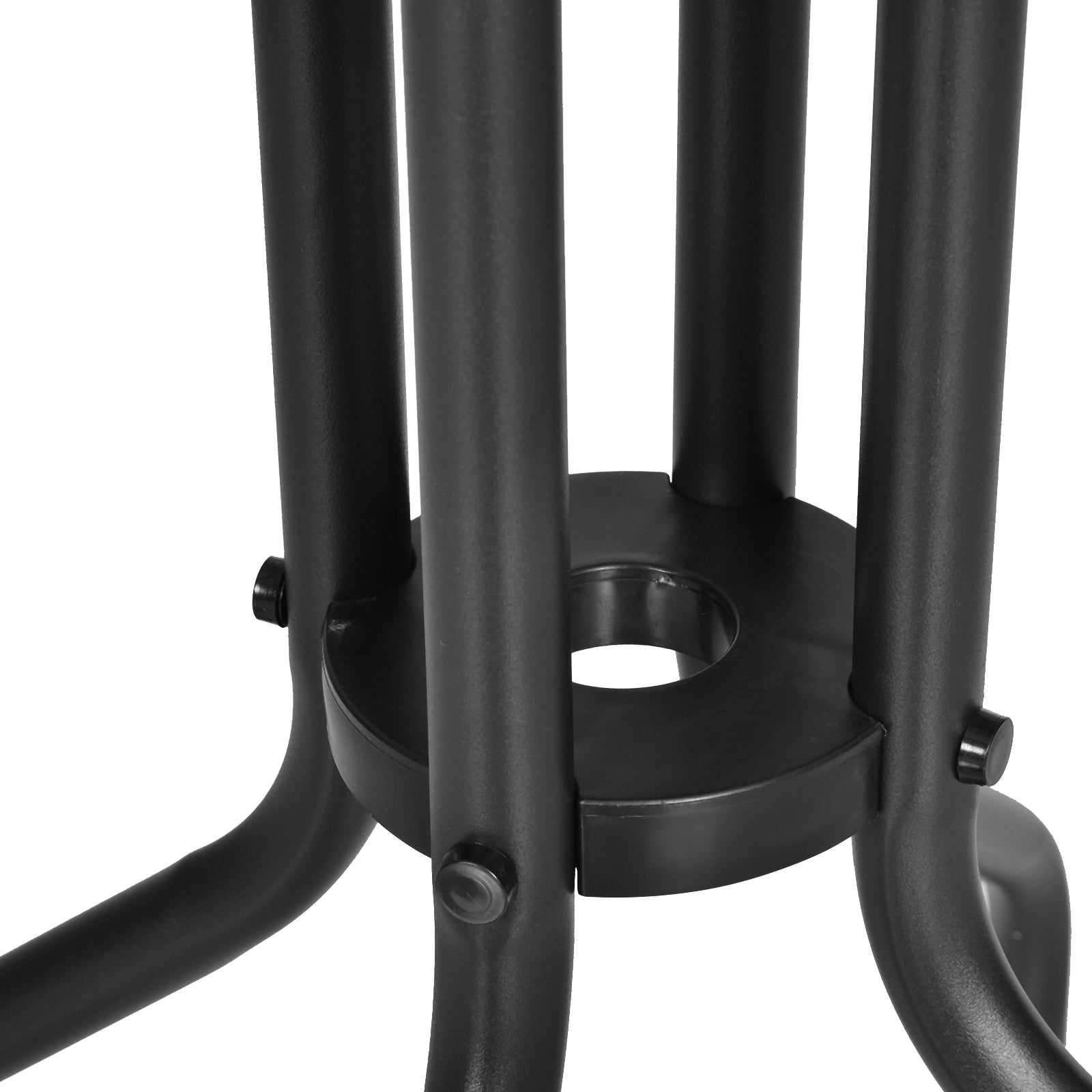 Garden Table ∅60xH70cm, Weatherproof Patio Table made of Metal, Dining Table with Water Ripple Pattern, Outdoor Camping Side Table, Round Patio Table for Garden Balcony Black