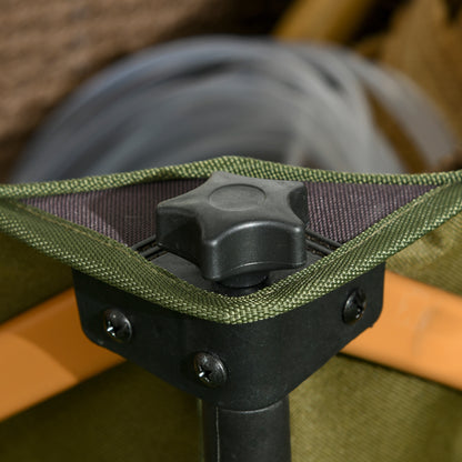 Folding Cart, Transport Cart with Adjustable Handle, Beach Cart, Garden Cart with Folding Table, Load Capacity up to 120 kg, Green