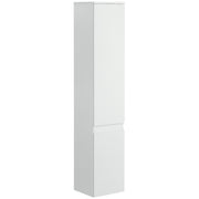 Space-saving Bathroom Cabinet, Bathroom Cabinet with 5 Adjustable Shelves, Handleless Doors and Anti-Tipping System, 30x28x152.5cm, White