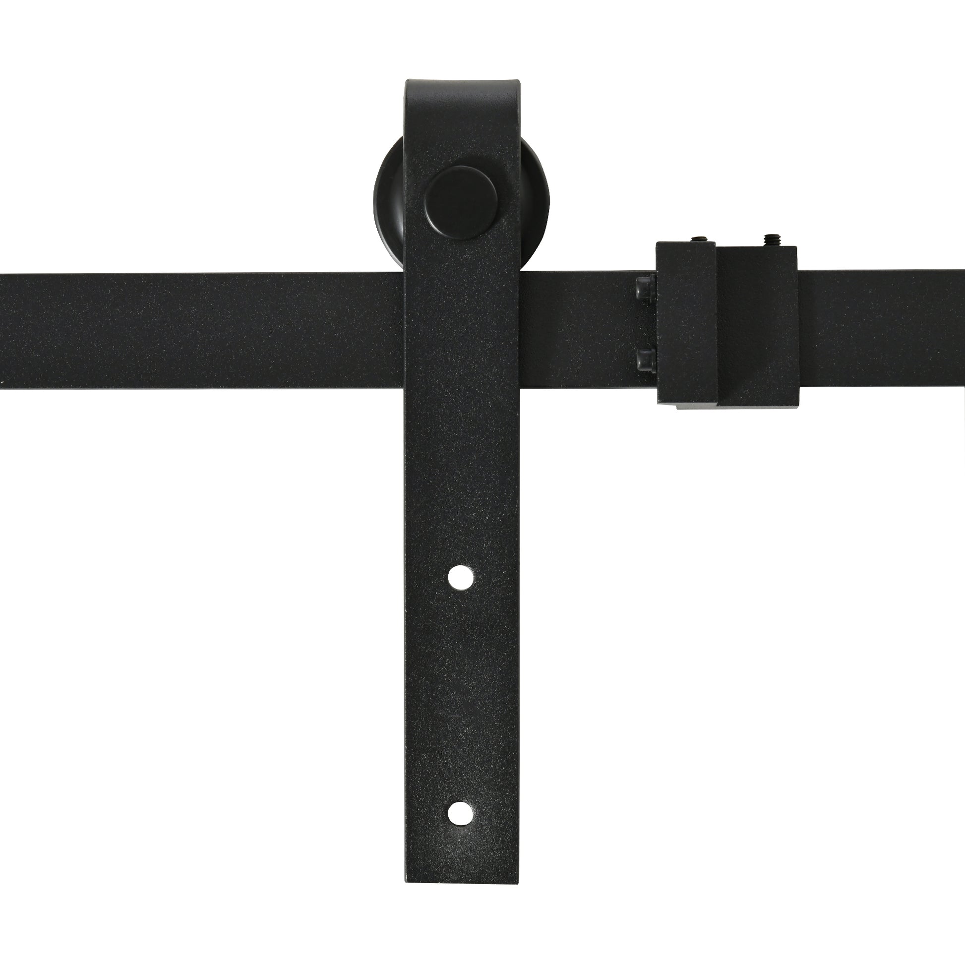 200cm Sliding Door Complete Set Sliding Door System with Floor Guide, Sliding Door Rail, Sliding Door Rollers Fittings Made of Carbon Steel for Double Sliding Door