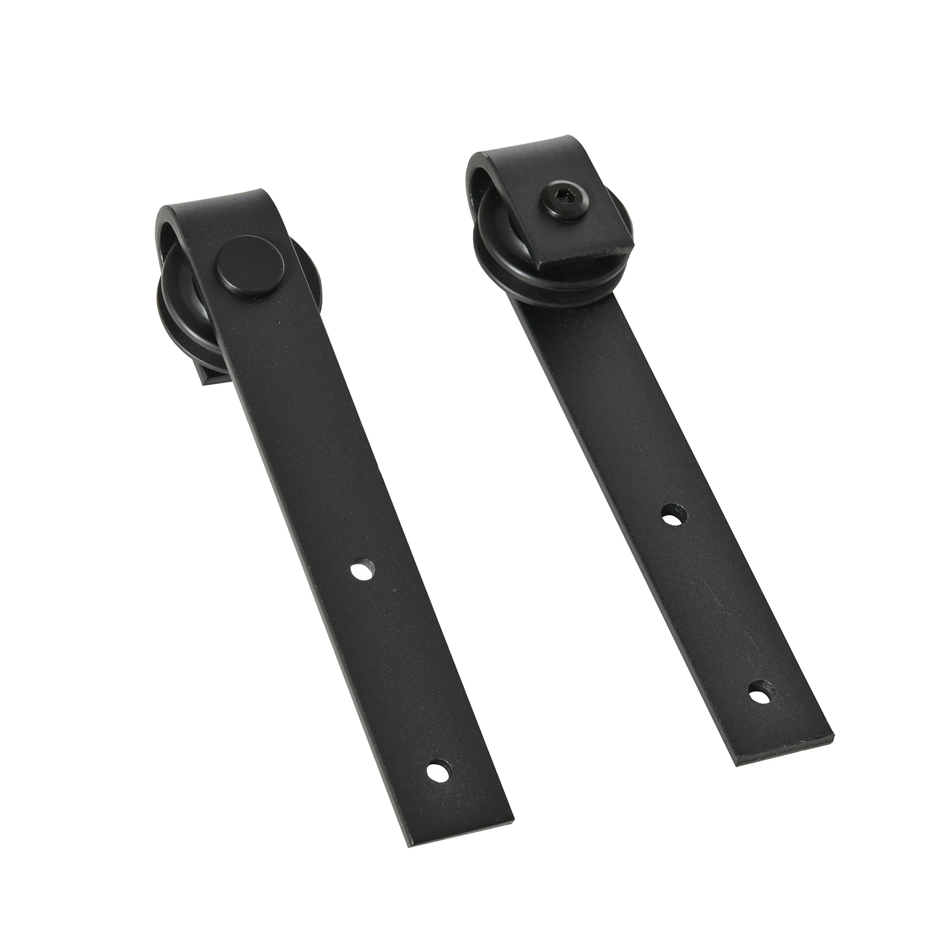 200cm Sliding Door Complete Set Sliding Door System with Floor Guide, Sliding Door Rail, Sliding Door Rollers Fittings Made of Carbon Steel for Double Sliding Door
