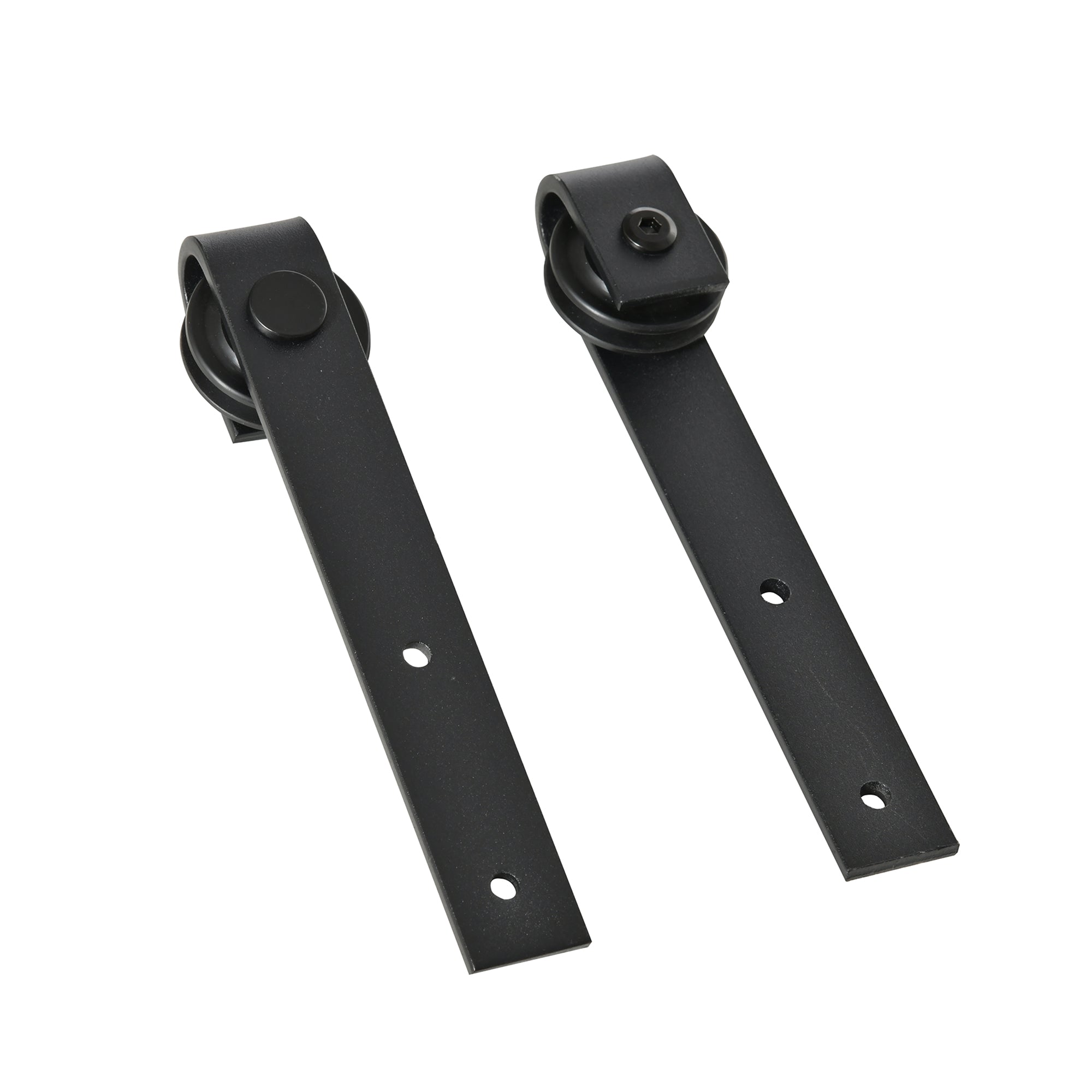 200cm Sliding Door Complete Set Sliding Door System with Floor Guide, Sliding Door Rail, Sliding Door Rollers Fittings Made of Carbon Steel for Double Sliding Door