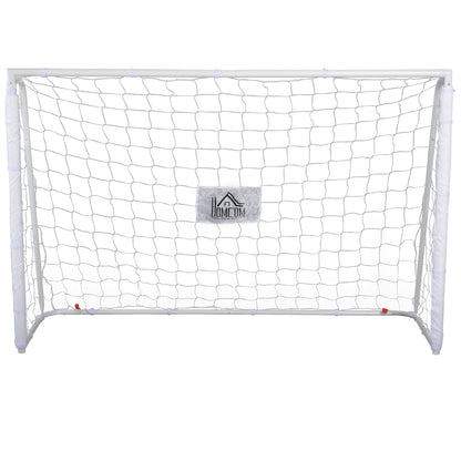 Football Goal - Soccer Goal - Training Goal dimensions 186L x 62W x 123H cm - metal frame PE net - pegs & tool included - white