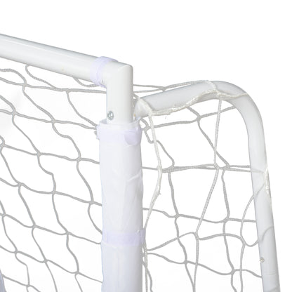 Football Goal - Soccer Goal - Training Goal dimensions 186L x 62W x 123H cm - metal frame PE net - pegs & tool included - white