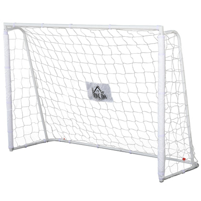 Football Goal - Soccer Goal - Training Goal dimensions 186L x 62W x 123H cm - metal frame PE net - pegs & tool included - white