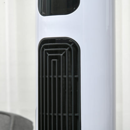 Silent 45W Tower Fan, Room Fan with 3 Modes 3 Speeds, Remote Control, 70° Oscillation, 12H Timer, LED Display, 117H cm White