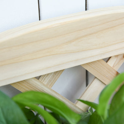 Outdoor Plant Stand, Folding Balcony Flower Pot Stand with 4 Adjustable Shelves, Garden and Home Decor in Wood, 67x33x123cm