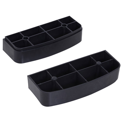 Aerobic Fitness Step Board Home Trainer Stepper 2-step height adjustable (10/15 cm) suitable for home and office use Black+Gray 68 x 29 x 15 cm