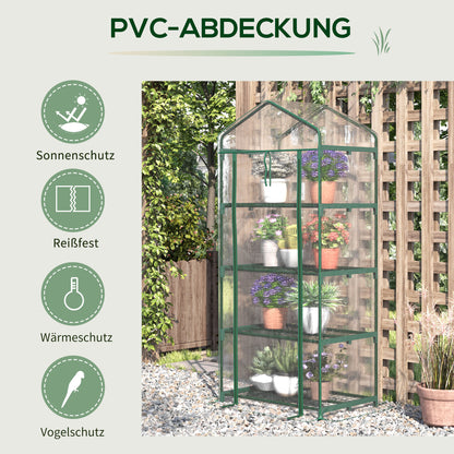 Greenhouse with Shelves, Winterproof Steel Frame Greenhouse, Greenhouse for Balcony, Garden, Tomato Greenhouse 70x50x160cm, Tomato Greenhouse for Vegetables, Flowers, Plants, Transparent