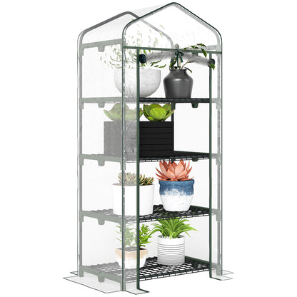 Greenhouse with Shelves, Winterproof Steel Frame Greenhouse, Greenhouse for Balcony, Garden, Tomato Greenhouse 70x50x160cm, Tomato Greenhouse for Vegetables, Flowers, Plants, Transparent