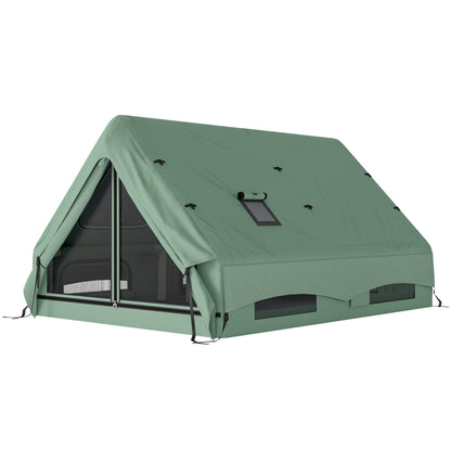 Inflatable Tent for 8–10 People — Fast Setup, 4-Season Waterproof Glamping Tent with Stove Port, Skylights, AC/Cable Entry, Oxford Fabric