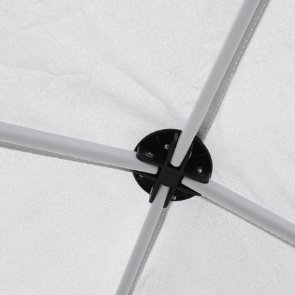Foldable Gazebo 2.5x2.5 m Pop Up with 8 Drainage Holes and Carry Bag, Outdoor Steel and Oxford Gazebo, for Garden, Parties, White