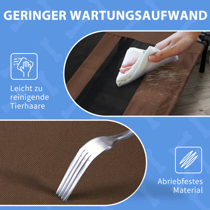 Elevated Dog Bed Outdoor, Cooling Pet Cot for Large Dogs, Washable Mesh with Sturdy Metal Frame, Pet Bed for Travel Garden Outdoor, 122 x 92 x 23 cm, Coffee Brown