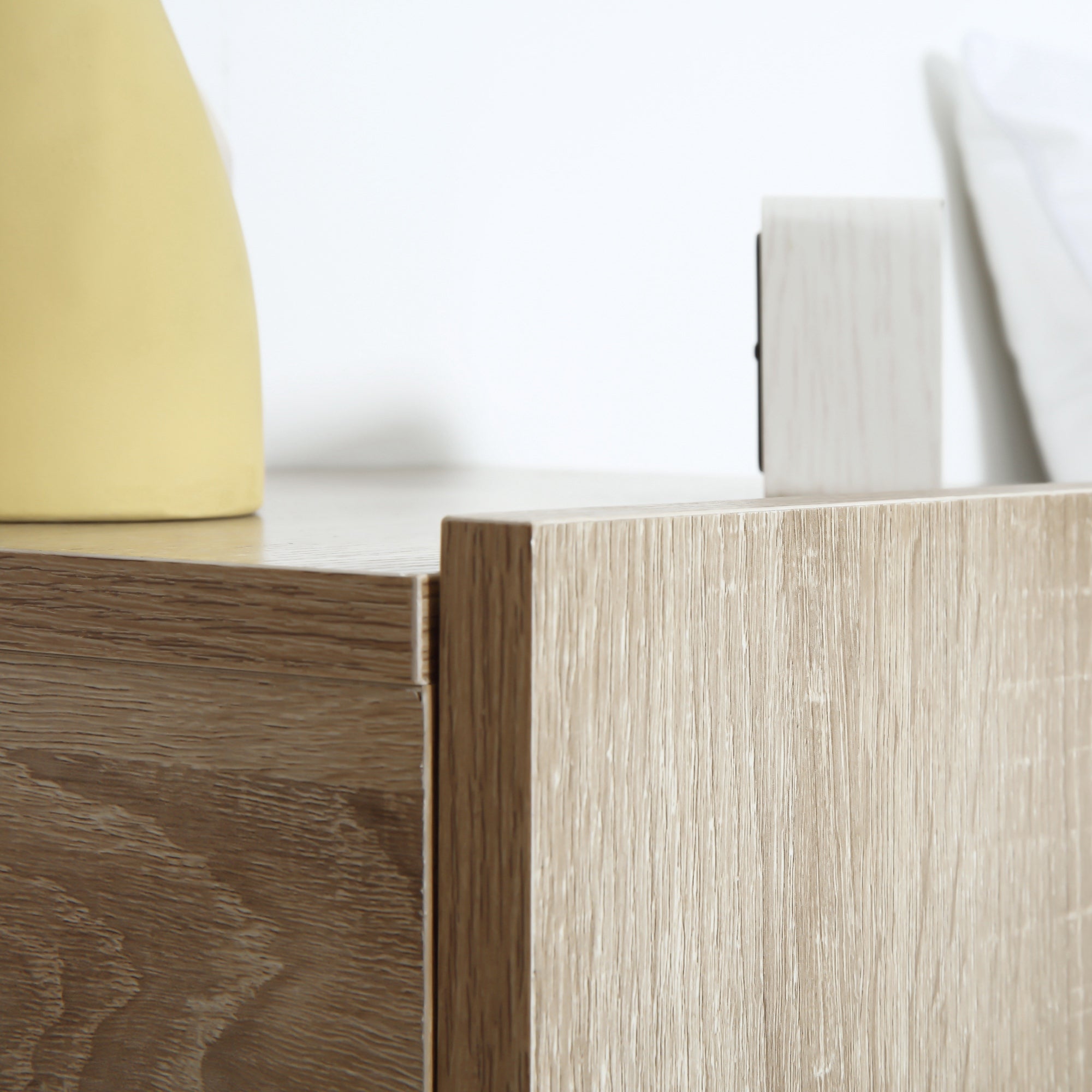 Set of 2 Floating Bedside Tables with 1 Drawer Wall Mounted Design Modern Style for Bedroom 40x30x15 cm Natural