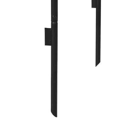 Metal Rose Arch Trellis for Climbing Plants Garden Arch with Pointed Design Metal Structure Arbor Trellis for Roses Archway for Garden 140 x 40 x 240 cm Black