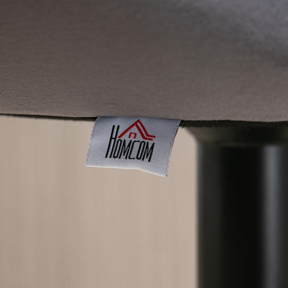 Set of 2 Height-Adjustable Bar Stools with Ergonomic Seat and Footrest, High Stools in Velvet Effect and Metal, 47x51.5x92-114 cm, Gray