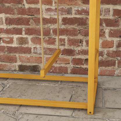 Chicken Playset Made of Wood, Playground with Swings Ladder Platform Perch Climbing Frame for 3-4 Chickens Natural Wood