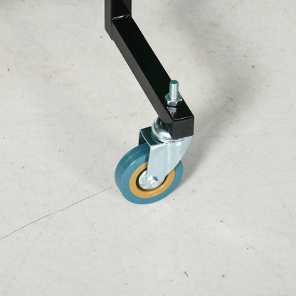 SPORTNOW Table Tennis Table, Foldable Table Tennis Table including Table Tennis Net, Wheels, 2 Table Tennis Rackets, and 3 Balls, Steel, Green, Table Tennis Table for Outdoor Indoor 274 x 152.5 x 76 cm Green