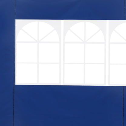 2 Side Walls for 3x2 Tent Gazebo Side Parasol Oxford Fabric with 2 Windows Suitable for 3x3 3x6 Blue