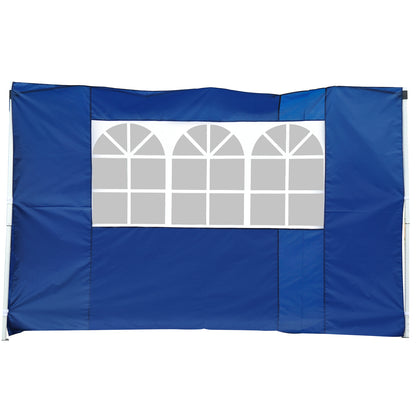 2 Side Walls for 3x2 Tent Gazebo Side Parasol Oxford Fabric with 2 Windows Suitable for 3x3 3x6 Blue