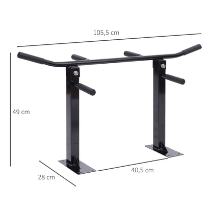 Ceiling Pull Up Bar Steel Chin-Up Bar Home Gym Pull-Up Bar with 150 kg Weight Capacity 105.5x28x49 cm Black