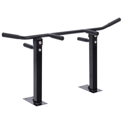 Ceiling Pull Up Bar Steel Chin-Up Bar Home Gym Pull-Up Bar with 150 kg Weight Capacity 105.5x28x49 cm Black