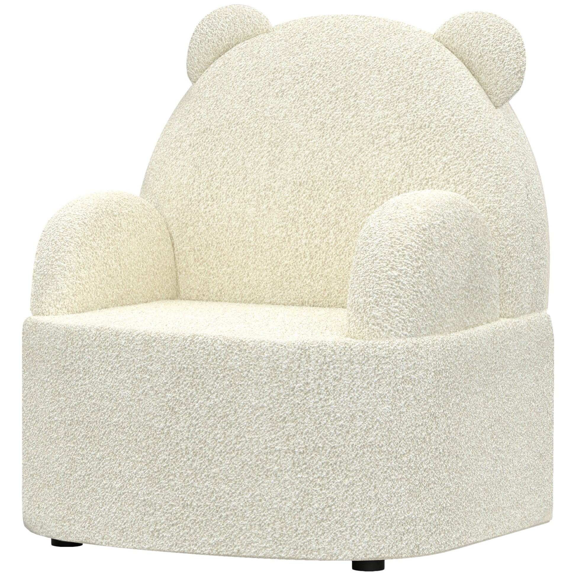 Kids Chair, Kids Sofa with Soft Teddy Fleece, Bear Shape, Children's Chair for Kids from 1.5 Years Old, Children's Room, Playroom, Beige