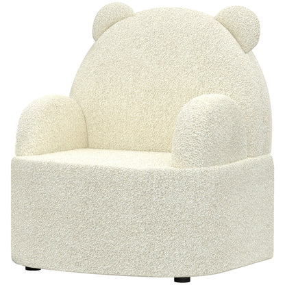 Kids Chair, Kids Sofa with Soft Teddy Fleece, Bear Shape, Children's Chair for Kids from 1.5 Years Old, Children's Room, Playroom, Beige