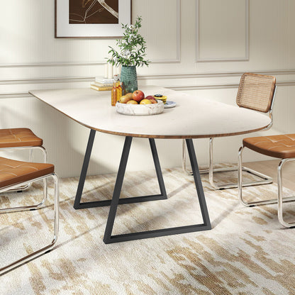 Table Legs, Set of 2 Table Bases, Triangular Furniture Feet made of Steel, 70 x 72 cm Table Frame for Dining Table, Coffee Table, Desk, Steel, Black