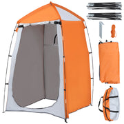 Portable Camping Shower Tent UV25+ Privacy Tent Instant Tent for Bathroom Dressing Room Toilet with Window Pocket and Carry Bag 123x121x198 cm Orange