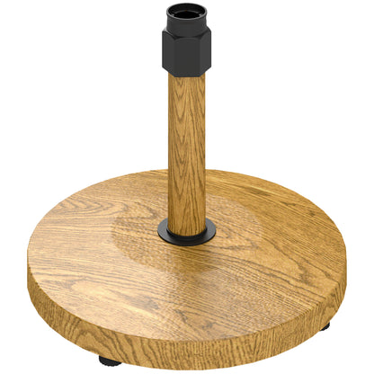 Round Umbrella Base Umbrella Stand with Adjustable Pads Cement-Filled 24.5 kg Weight for Natural Garden Terrace