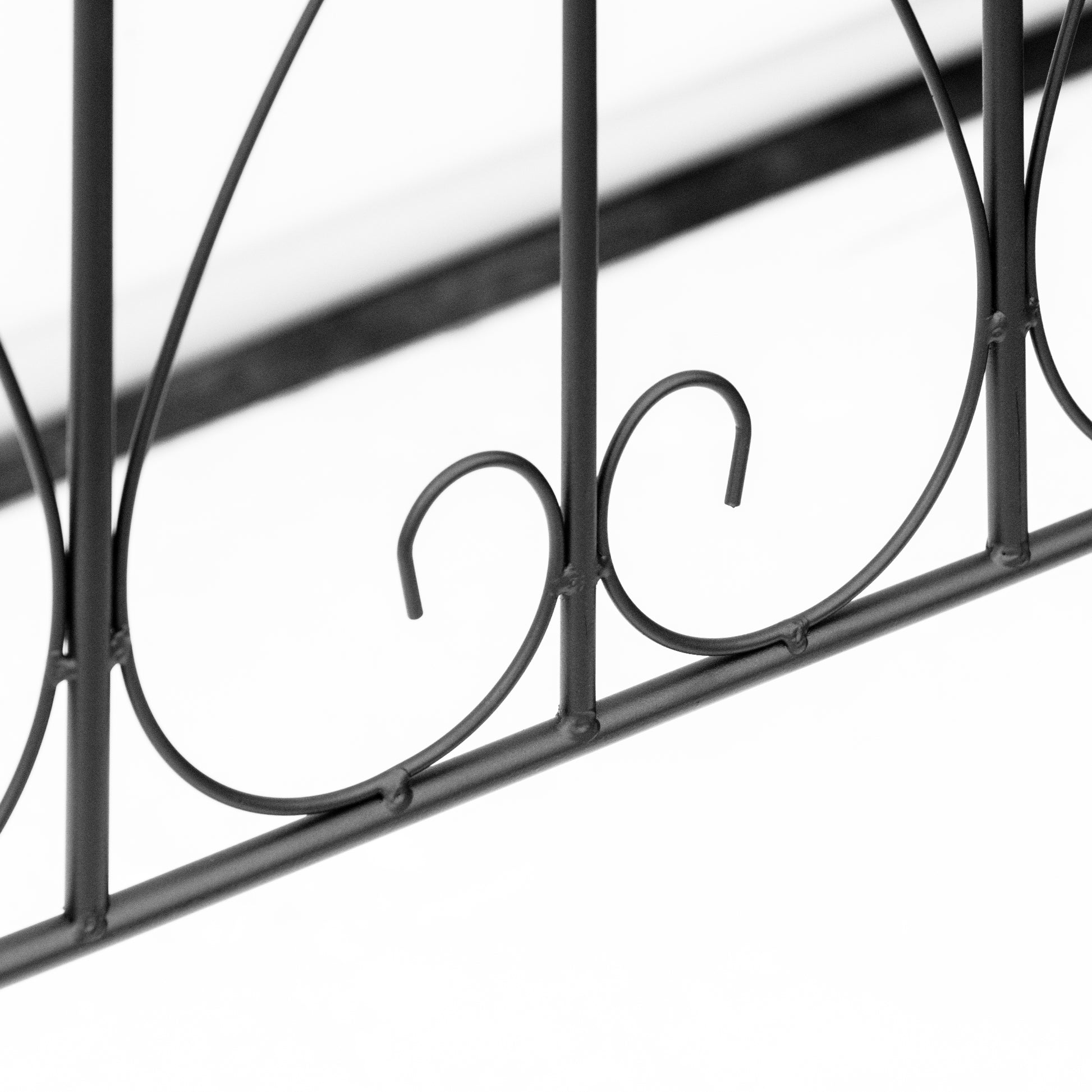 Garden Fence, 62.5x83 cm, rustproof metal wire garden border, barrier for animals, black