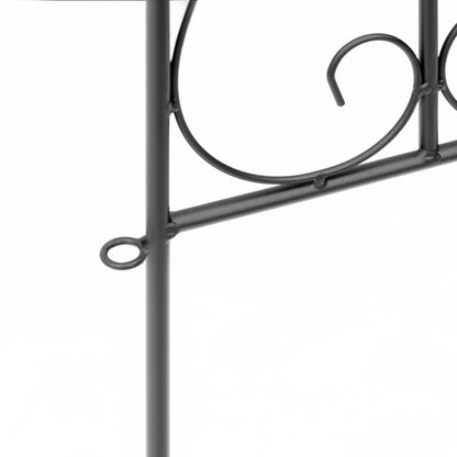 Garden Fence, 62.5x83 cm, rustproof metal wire garden border, barrier for animals, black