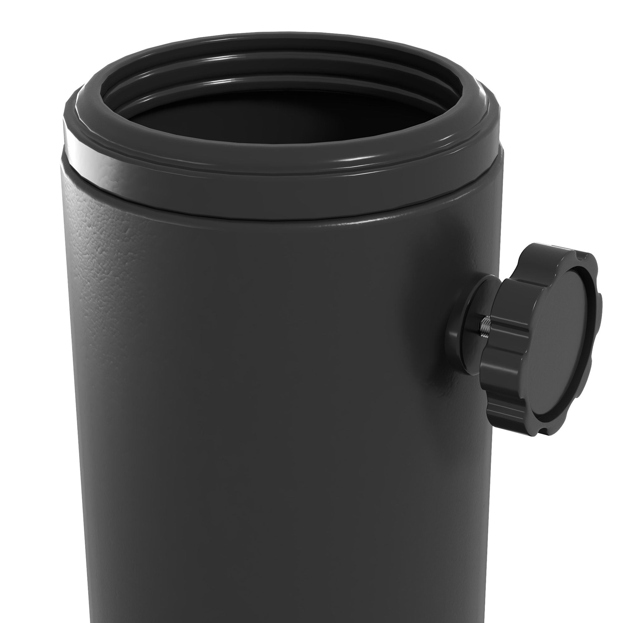 Round Umbrella Base Stand for Sunshade with Fillable HDPE Cement Weight 13 kg for Ø38/48 mm Umbrella Pole Ø43x32 cm Black