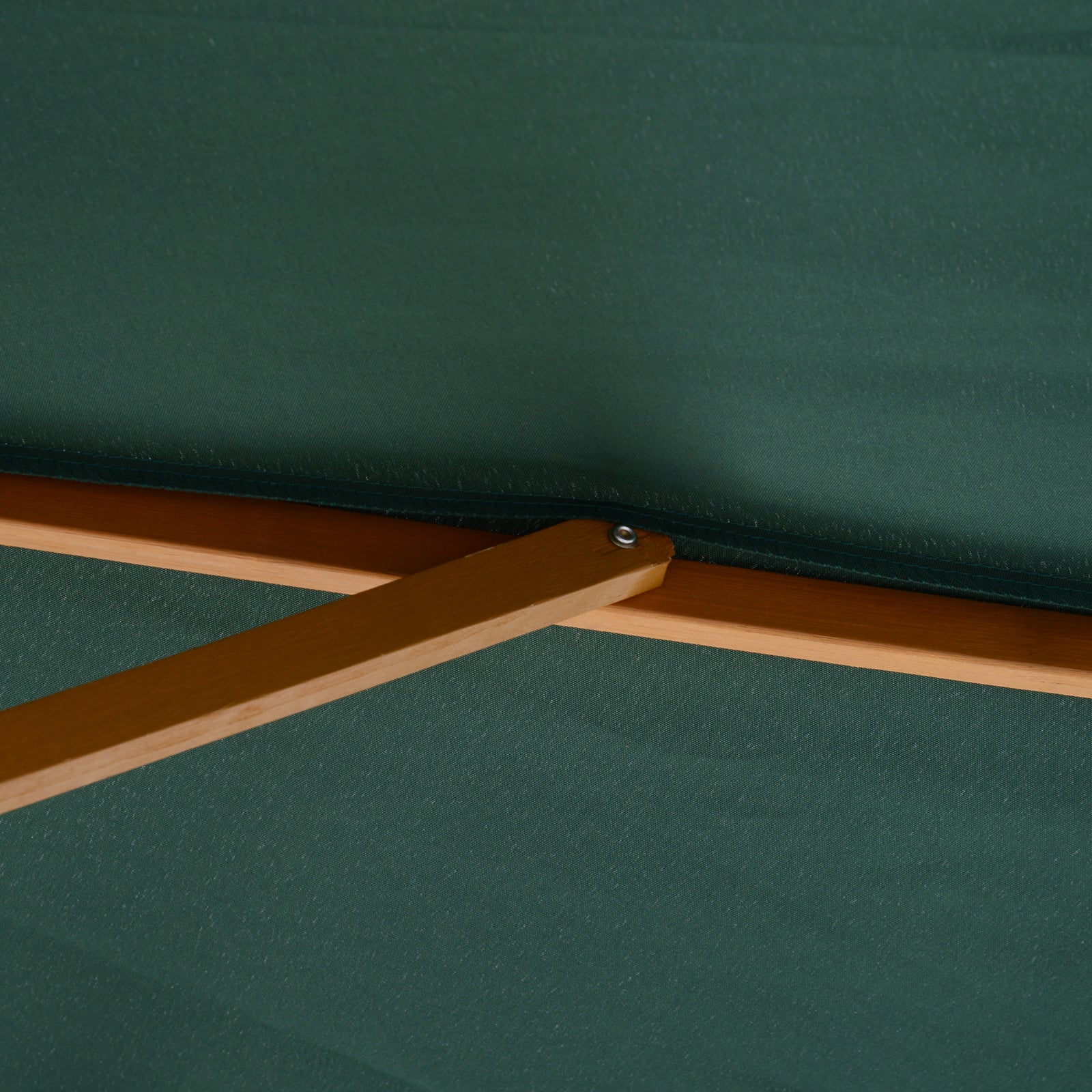 Umbrella Ø300x250 cm Parasol with Wooden Pole and Pulley System of 8 Ribs with Fixing for Garden Patio Terrace Green