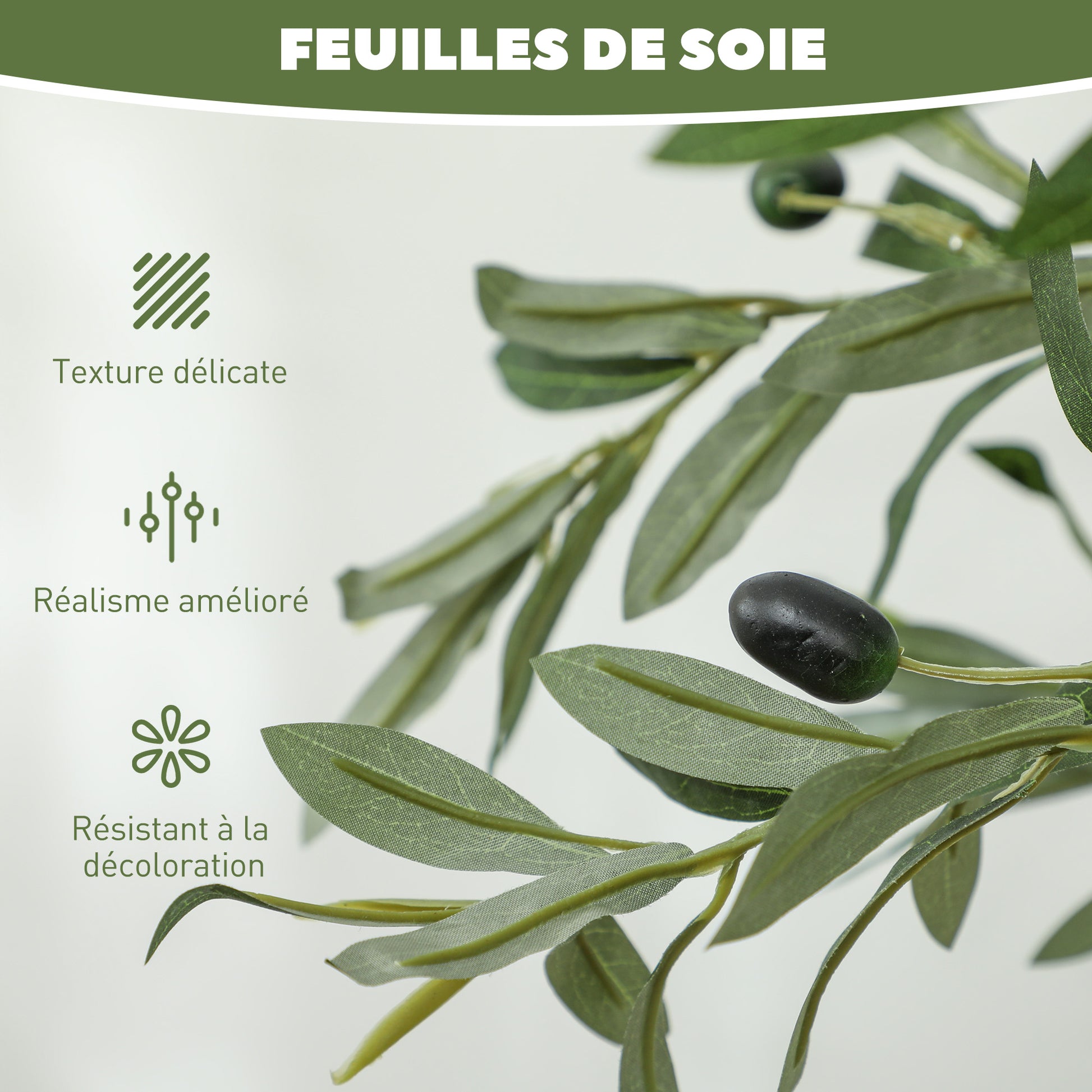 Artificial Olive Tree 120 cm Lifelike Indoor Tree with Realistic Leaves and Fruits, Fake Green Plant Decoration for Home, Office, Living Room, Bedroom