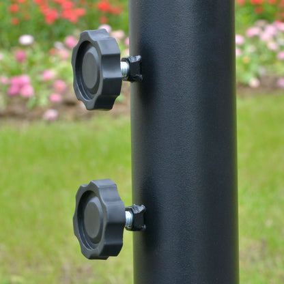 Cantilever Umbrella Ø300 cm tiltable Sunshade with UV Protection Crank Umbrella with Stand, Crank Mechanism, Market Umbrella Garden Umbrella Sun Protection for Balcony Garden Terrace Coffee