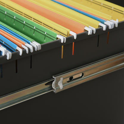 Roll Container with 3 Drawers Mobile Filing Cabinet with Lockable Wheels Office Cabinet with Concave Handle, Drawer Cabinet for Office, Home Office, 39 x 48 x 60 cm, White