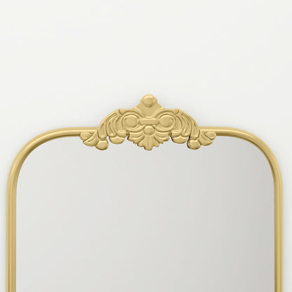 Wall Mirror 60 x 87cm Mirror with Metal Frame Decorative Hanging Mirror Bathroom Mirror for Bedroom Bathroom Living Room Gold