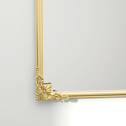 Wall Mirror 60 x 87cm Mirror with Metal Frame Decorative Hanging Mirror Bathroom Mirror for Bedroom Bathroom Living Room Gold